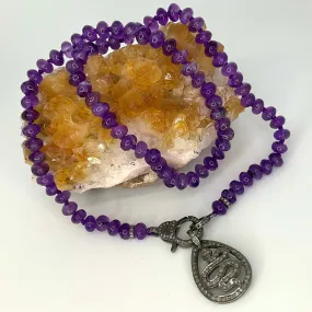 Diamond Transformation Snake with Amethyst Necklace