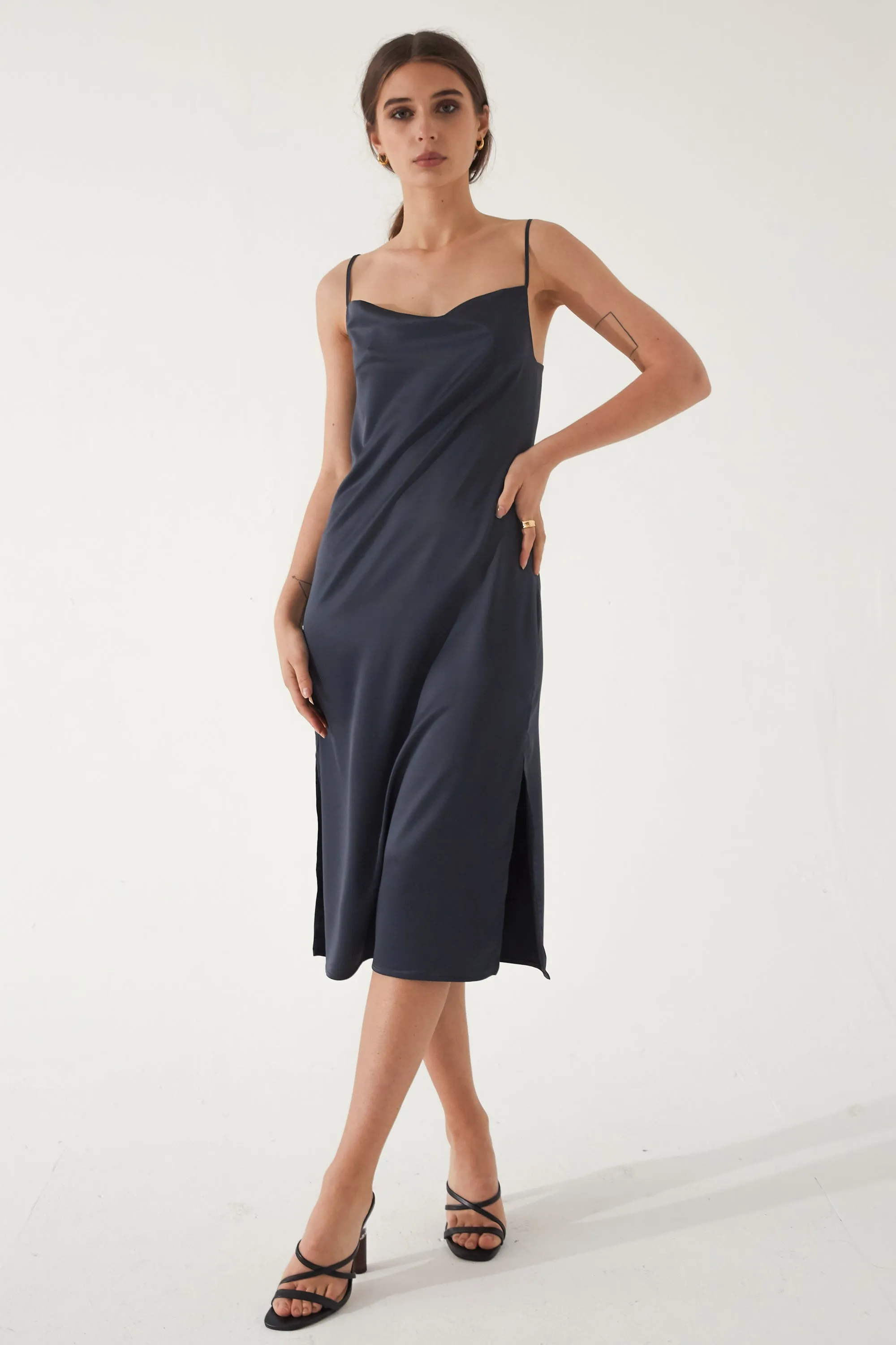 Draped Slip Dress