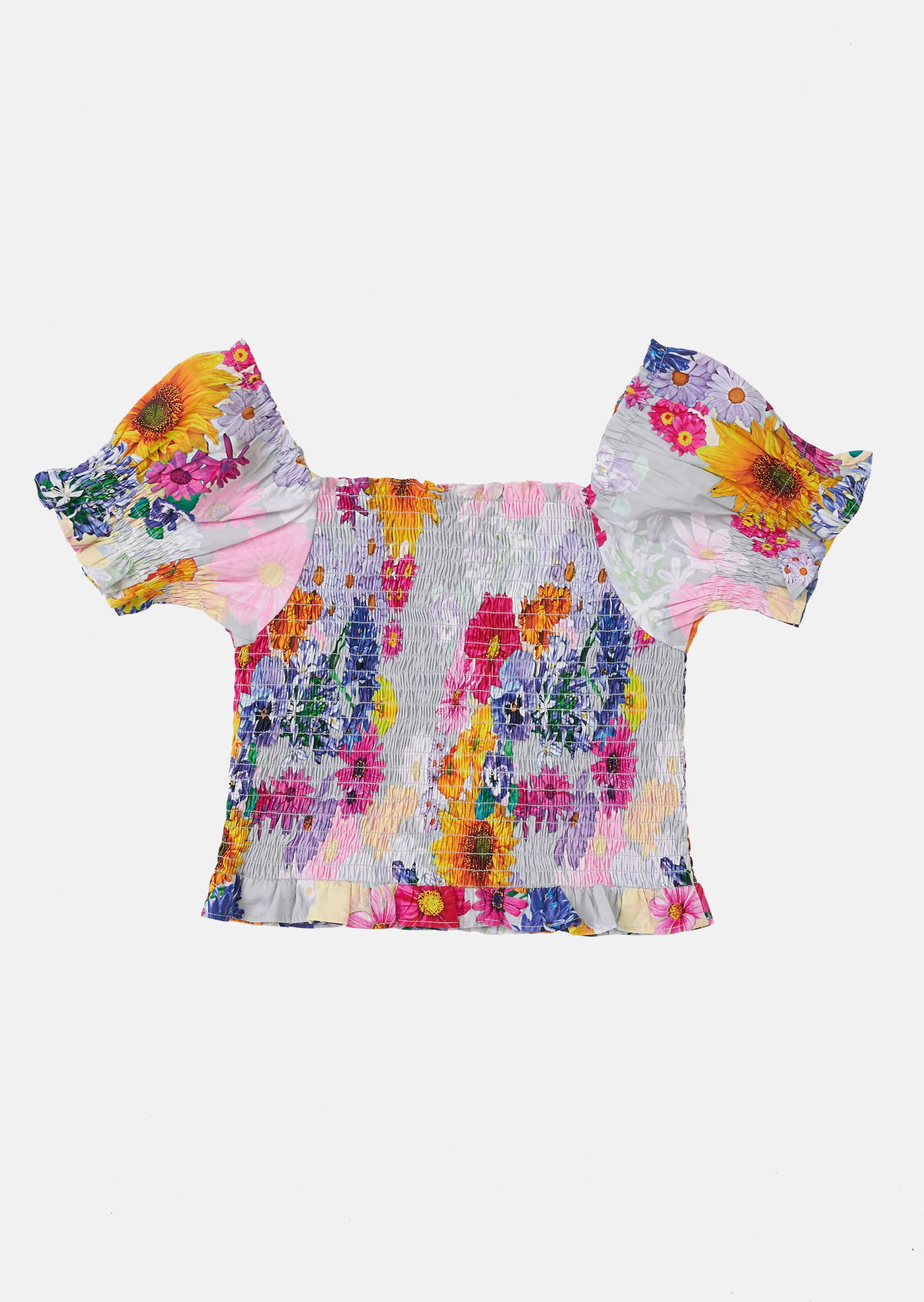 Eliza Shirred Flower Top