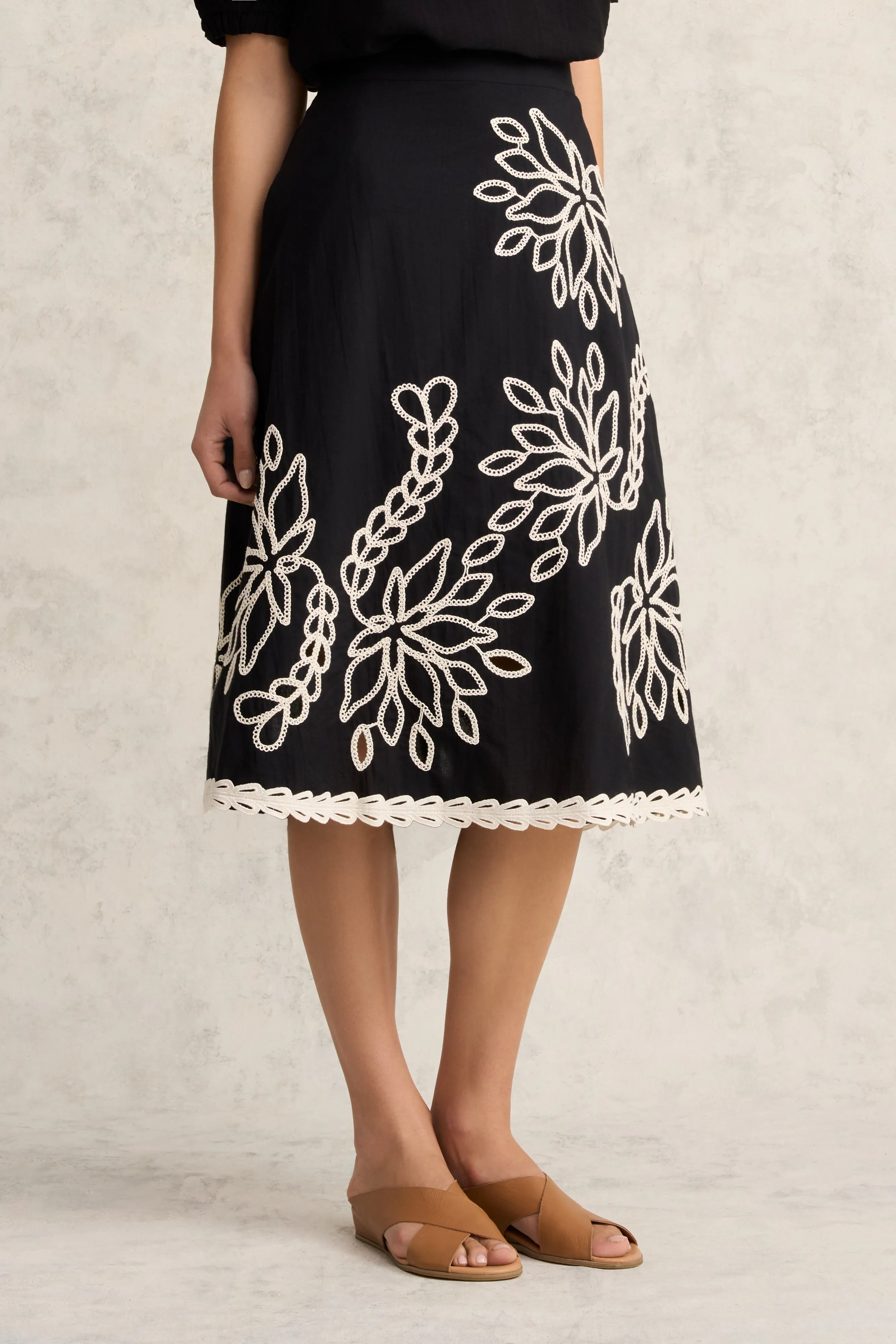 Embroidered Cotton Skirt