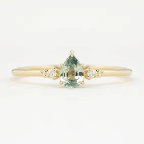 Estel Ring 0.45ct Light Green Blue Montana Sapphire Ring