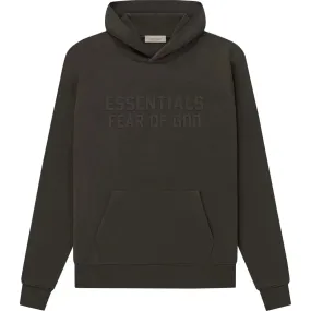 Fear Of God Essentials Waffle Raglan Hoodie 'Off Black'