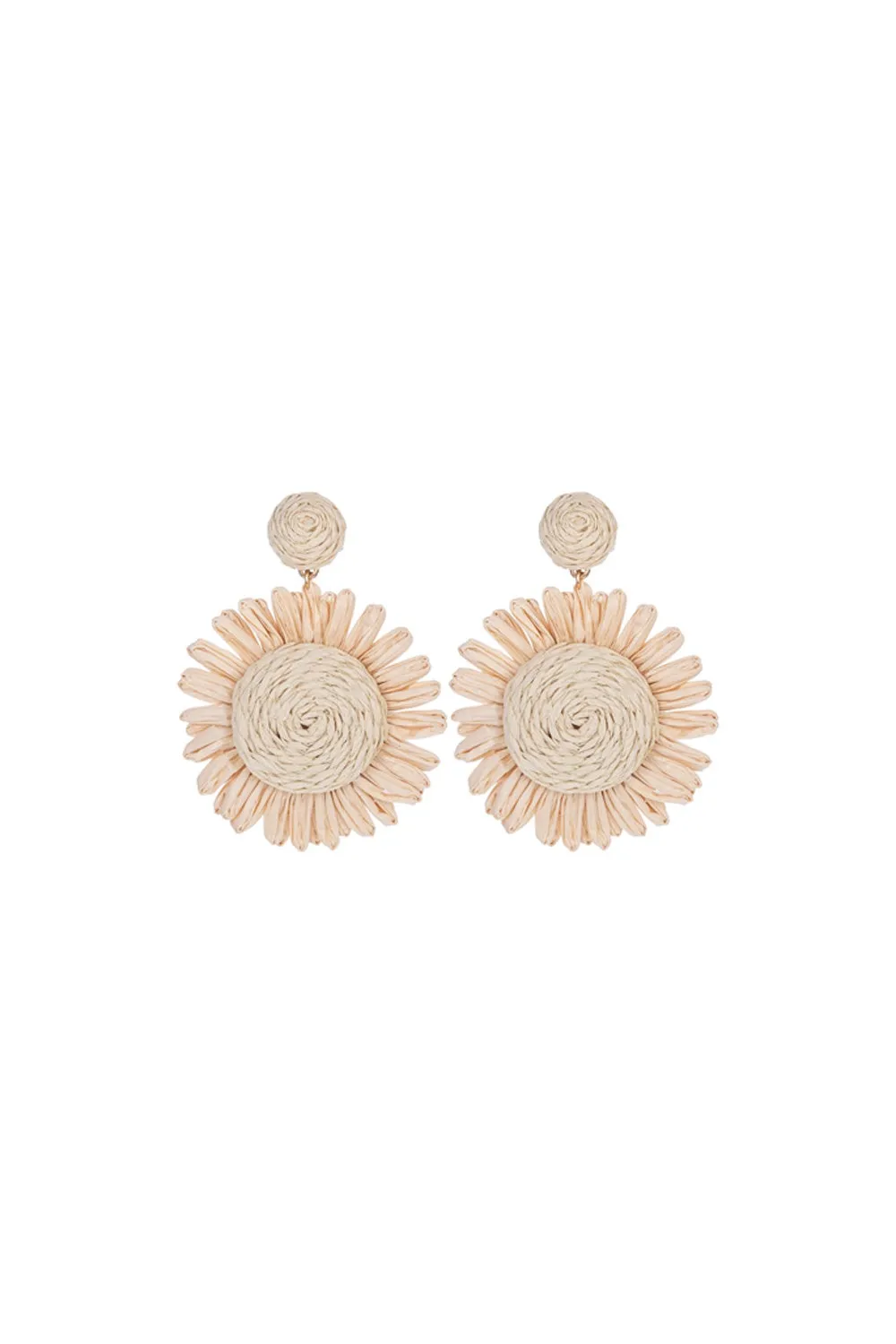 FIESTA EARRING SPIRAL DAISY NATURAL