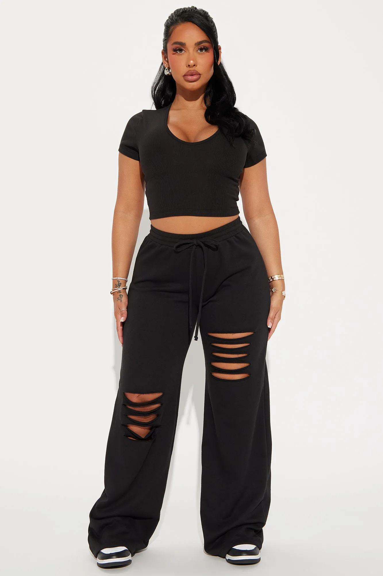 Getting Along Pant Set - Black