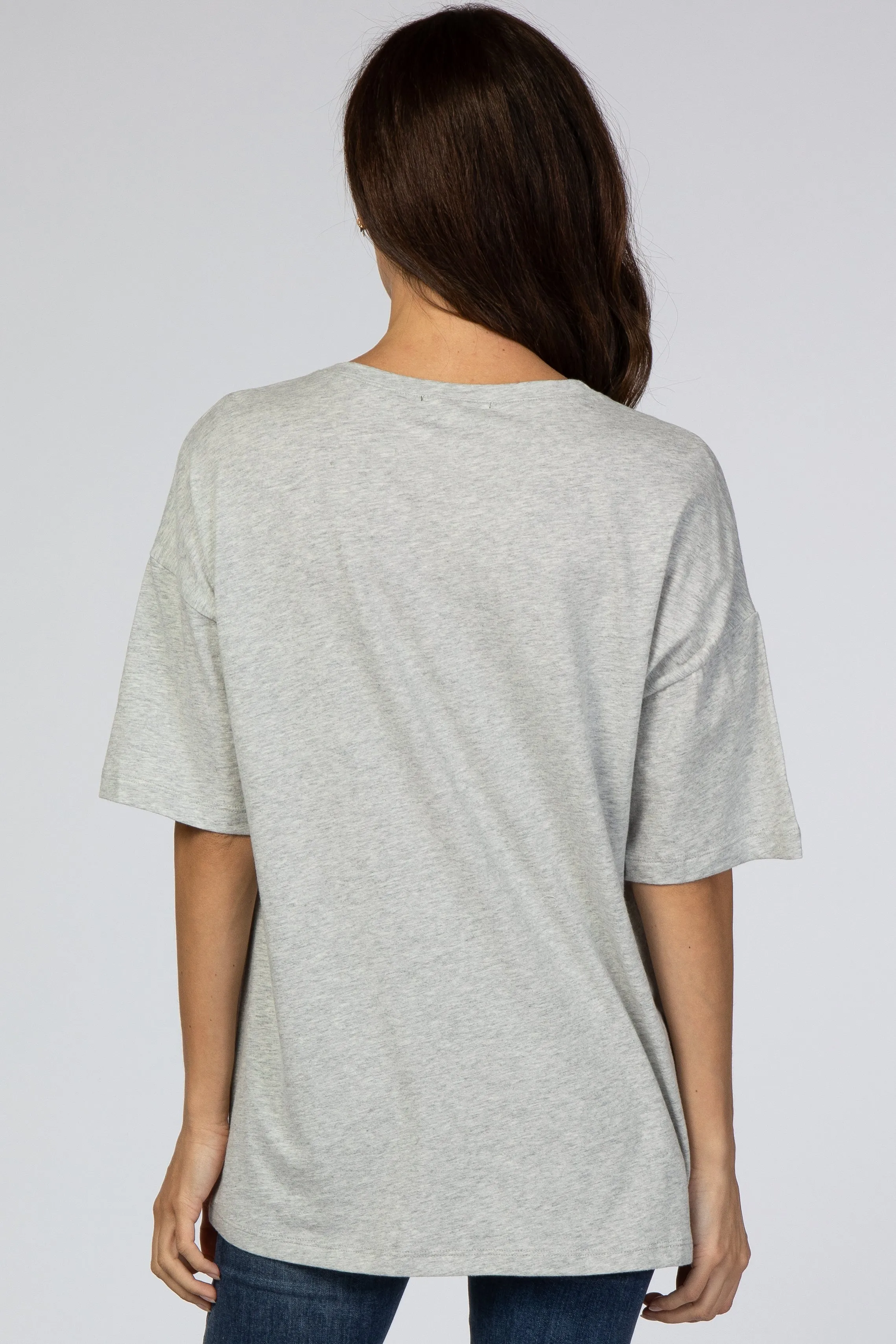 Heather Grey Basic Short Sleeve Tee