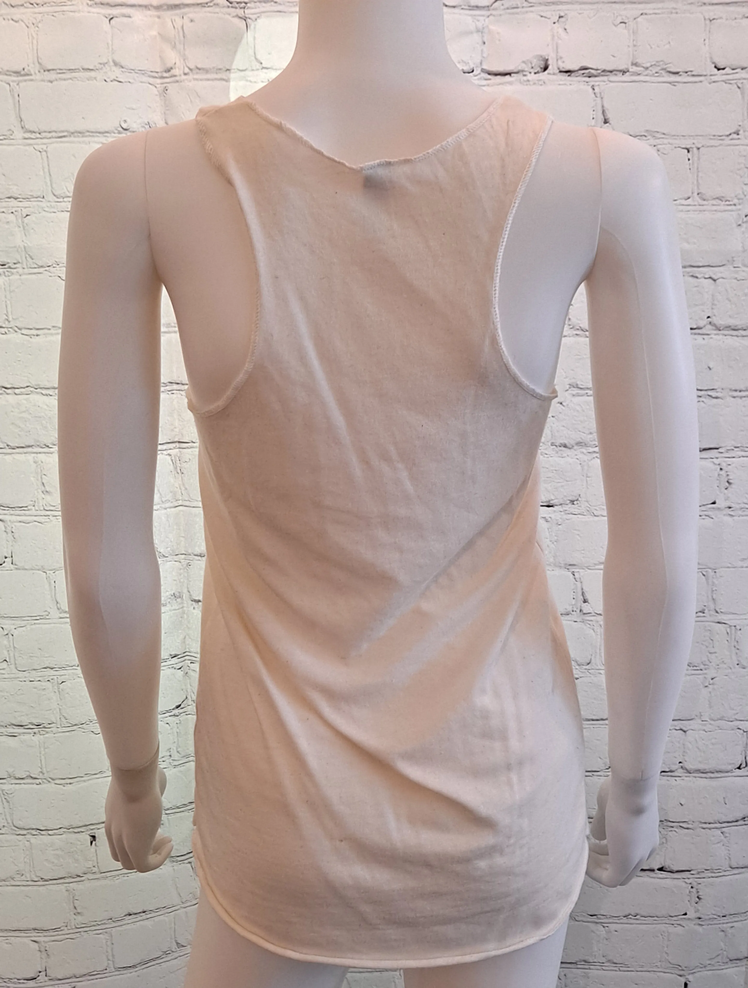 Ivory Eco-Jersey Racer Tank (Large)