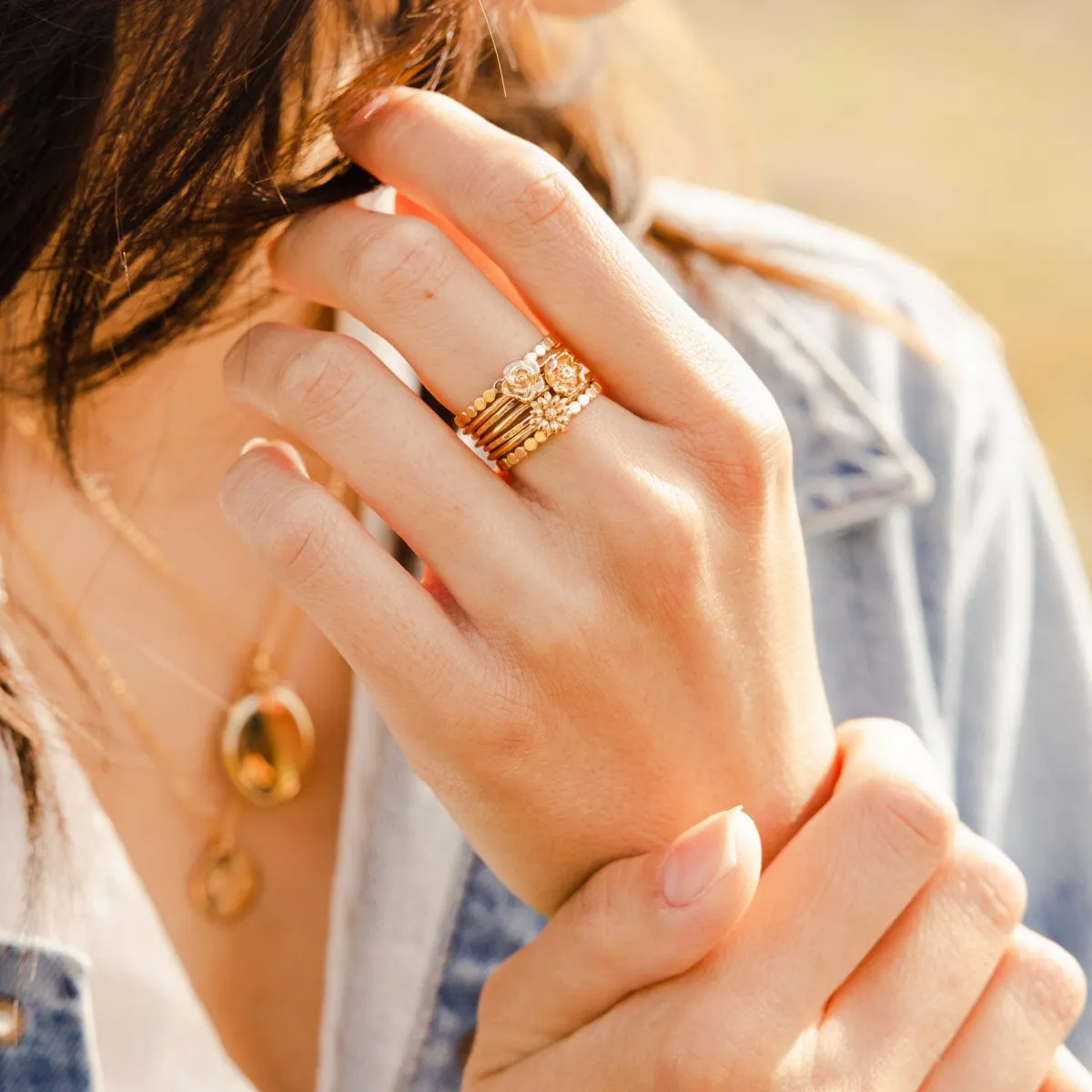 January Birth Flower Ring