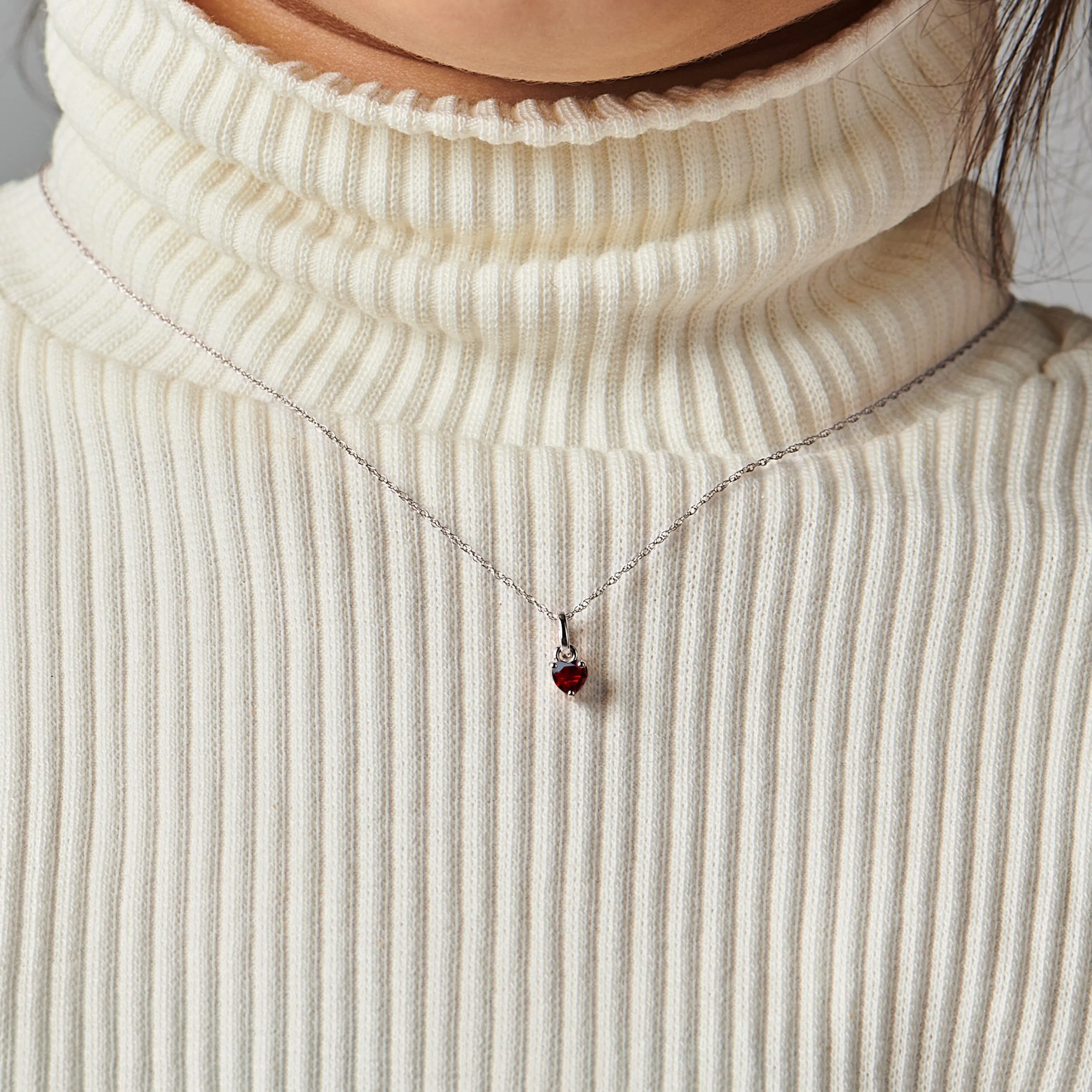 Kids Garnet Pendant - Love