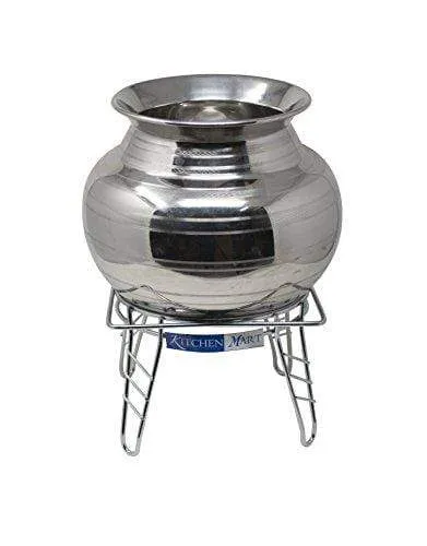 Kitchen Mart Stainless Steel Matka Stand / Plant Pot Stand, Diameter: 20cms