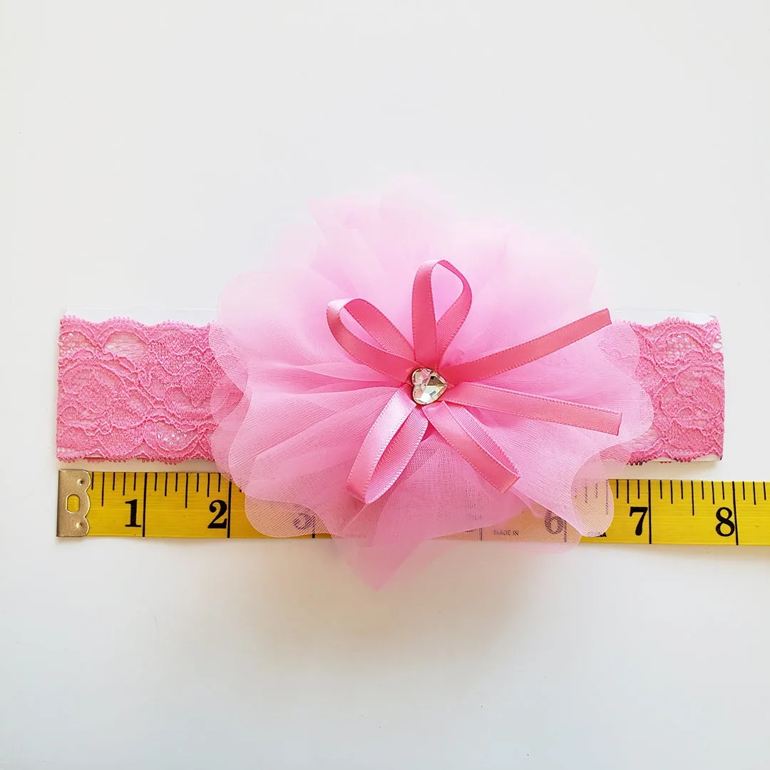 Lace Organza headband-flower