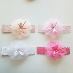 Lace Organza headband-flower