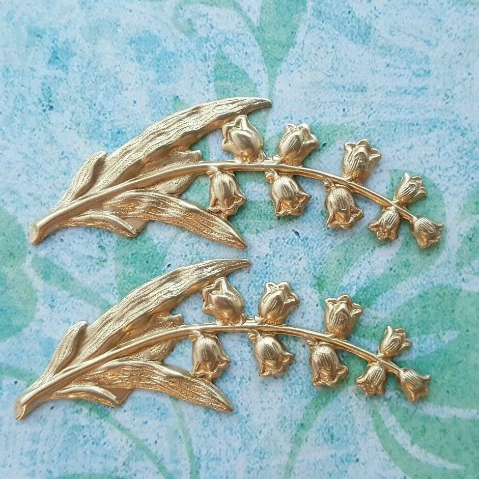 Large Brass Lily Of The Valley Stampings - 3192RAT.