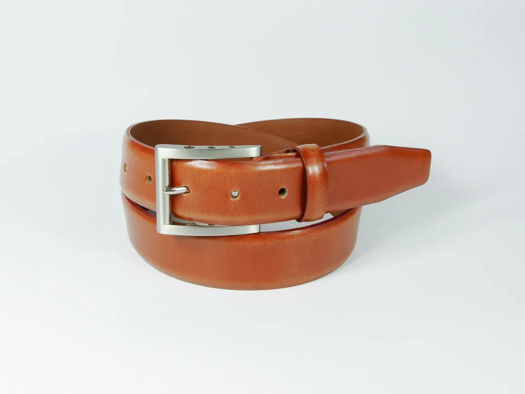 Leather belt with Nickle finished buckle Light Tan 6014-14