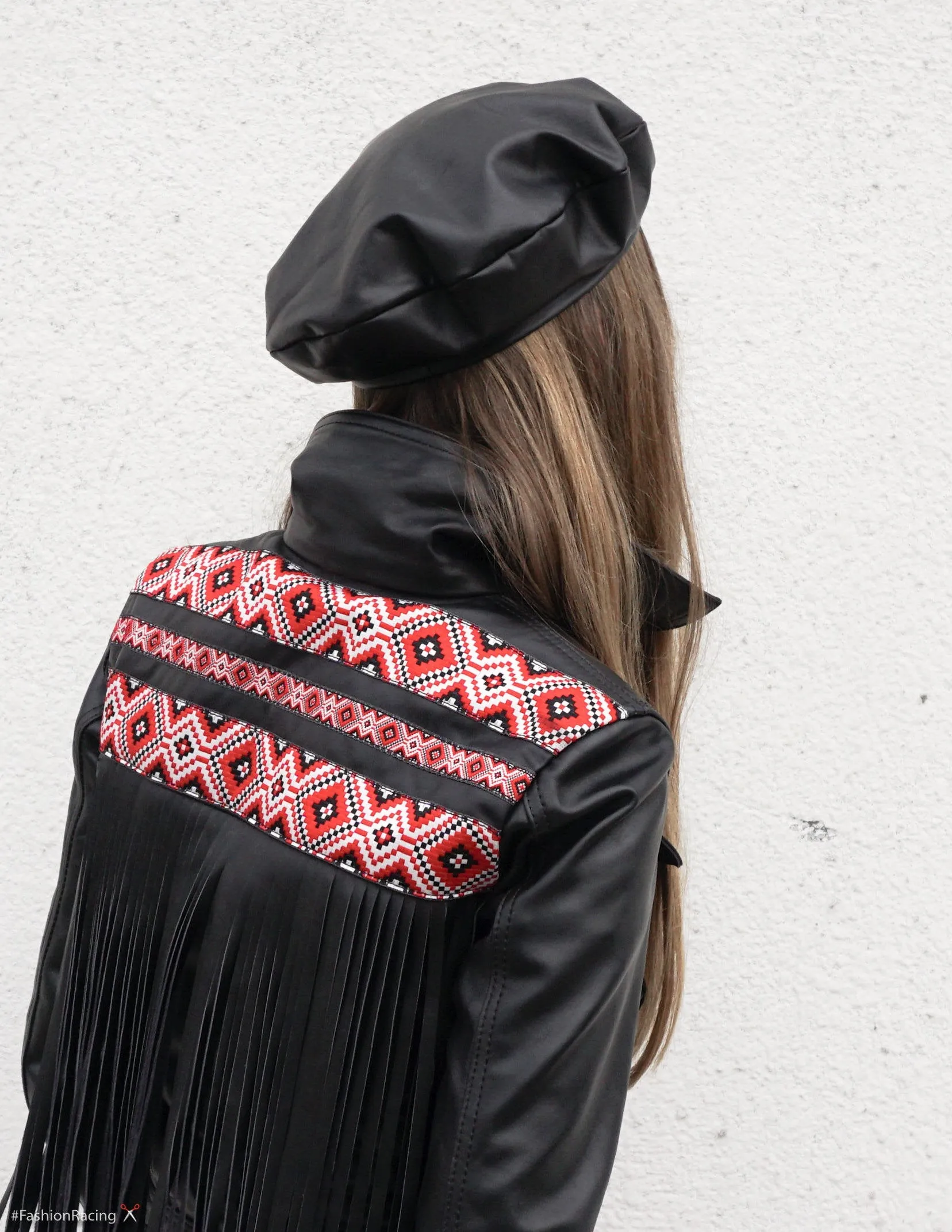 Leather Fringe Jacket/ Boho Chic Leather Jacket / Gypsy leather jacket/ ethnic jacket/ leather boho jacket, Coachella leather jacket