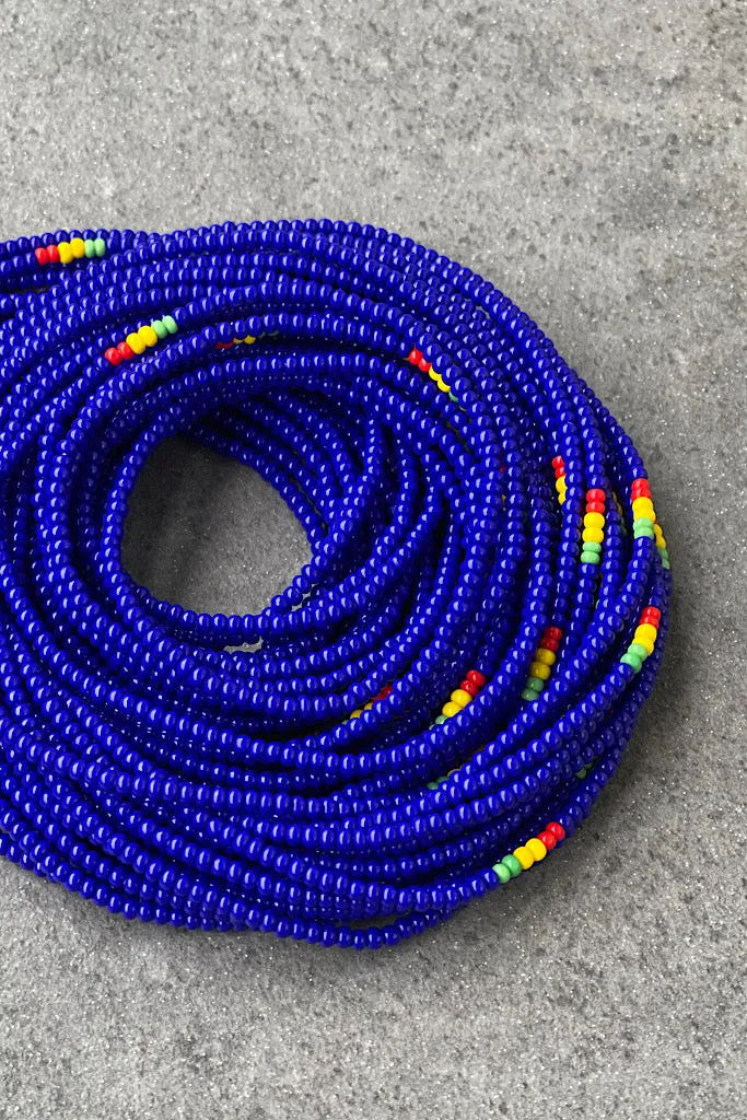 Manifest Blue Tie On Waist Beads