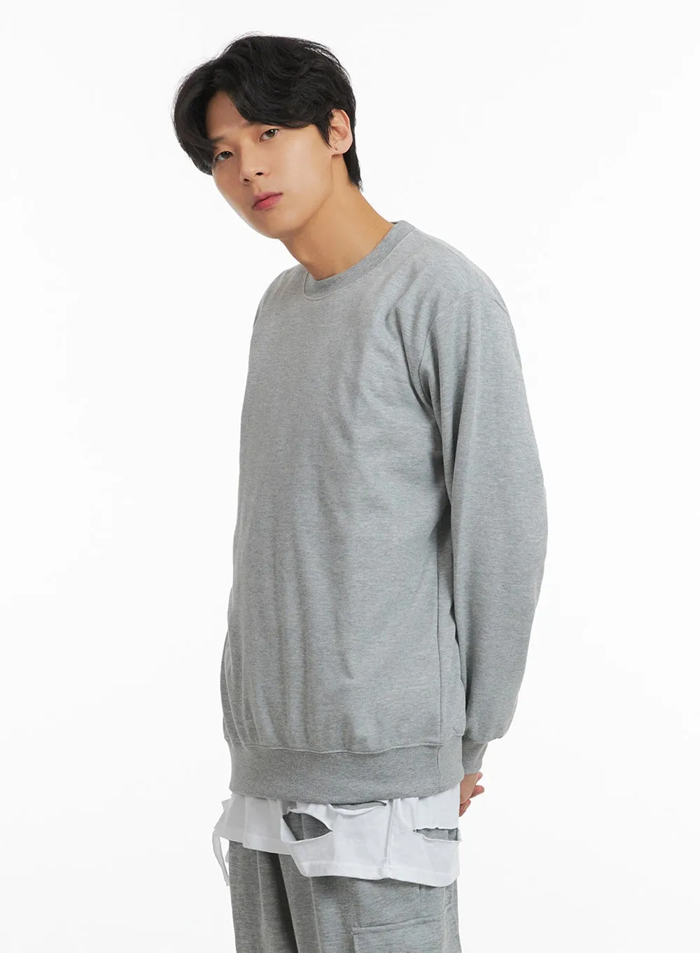 Men's Basic Cotton Sweatshirt IA401