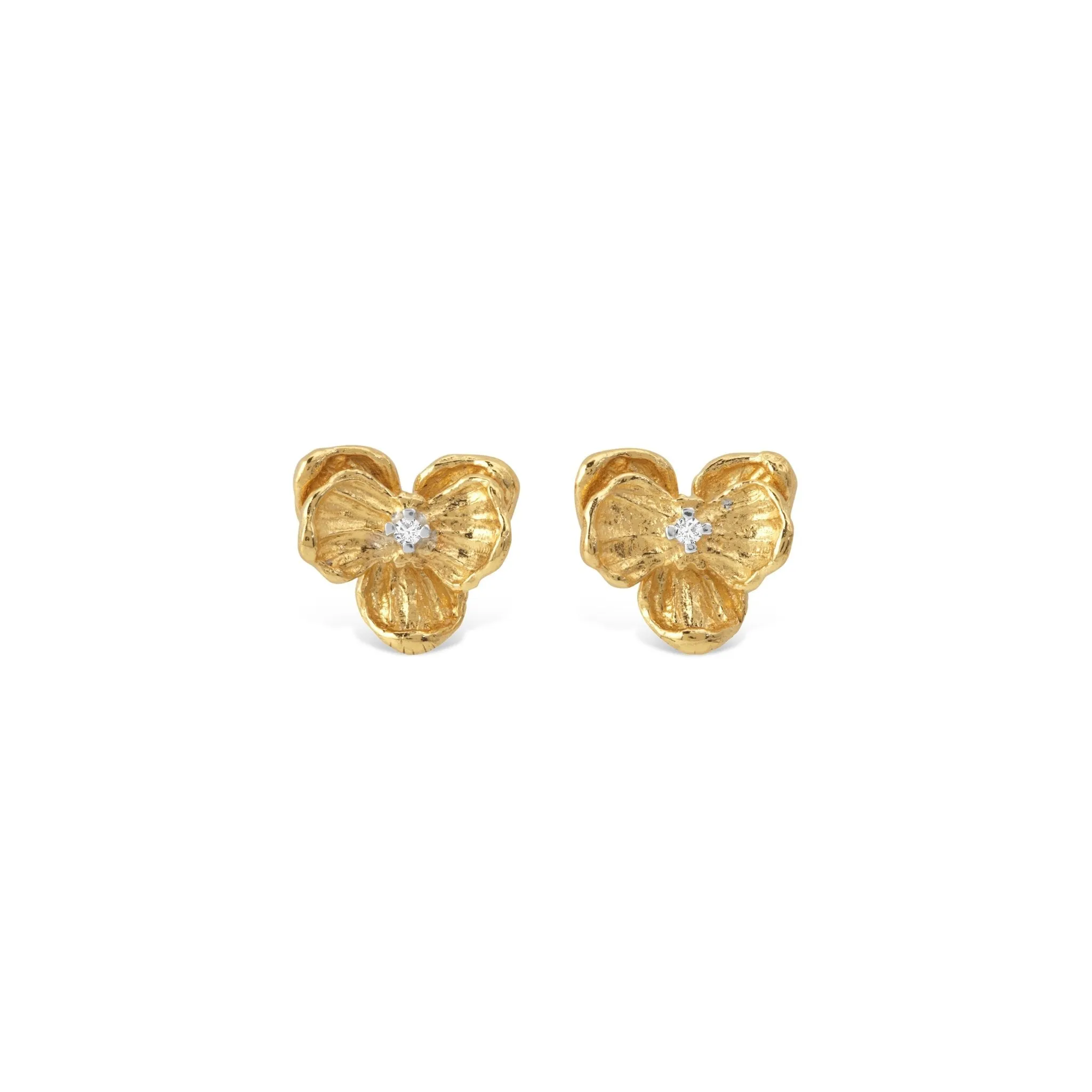 Orchid 7mm Earring with Diamonds