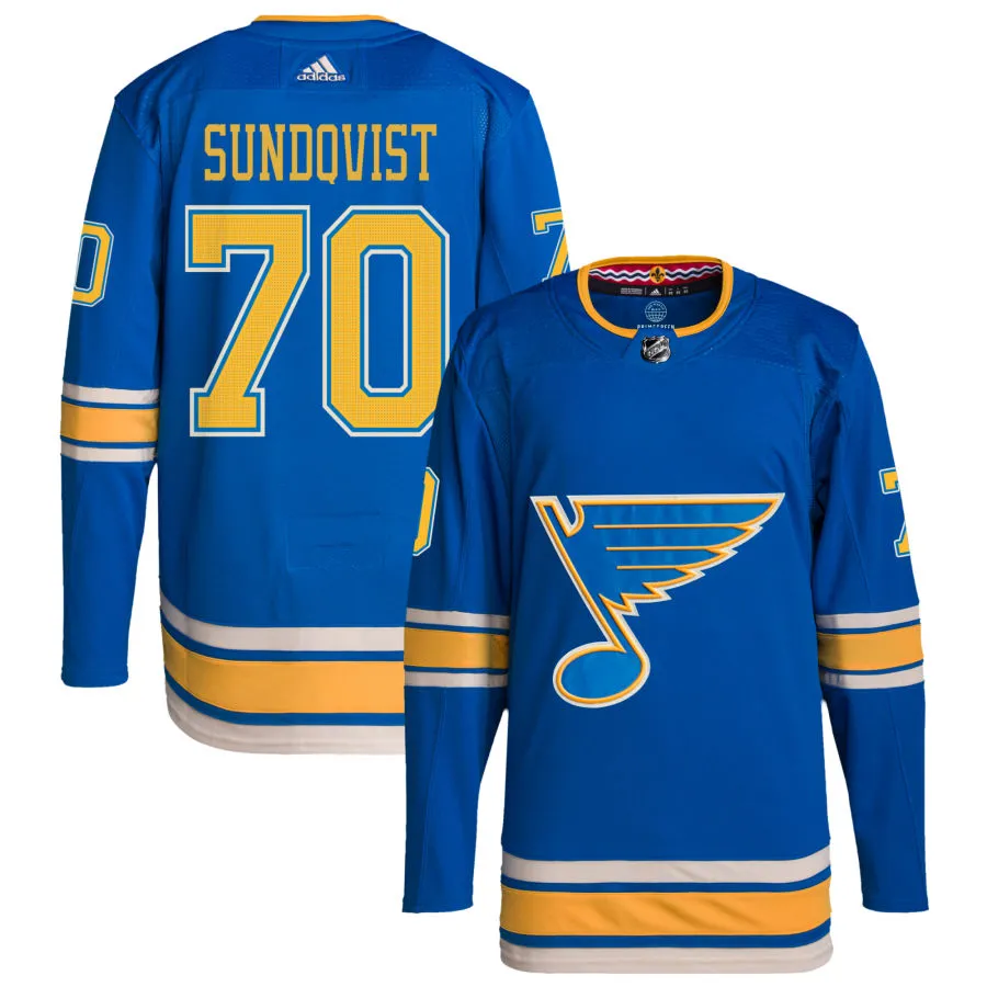 Oskar Sundqvist St. Louis Blues adidas Alternate Authentic Pro Jersey - Blue