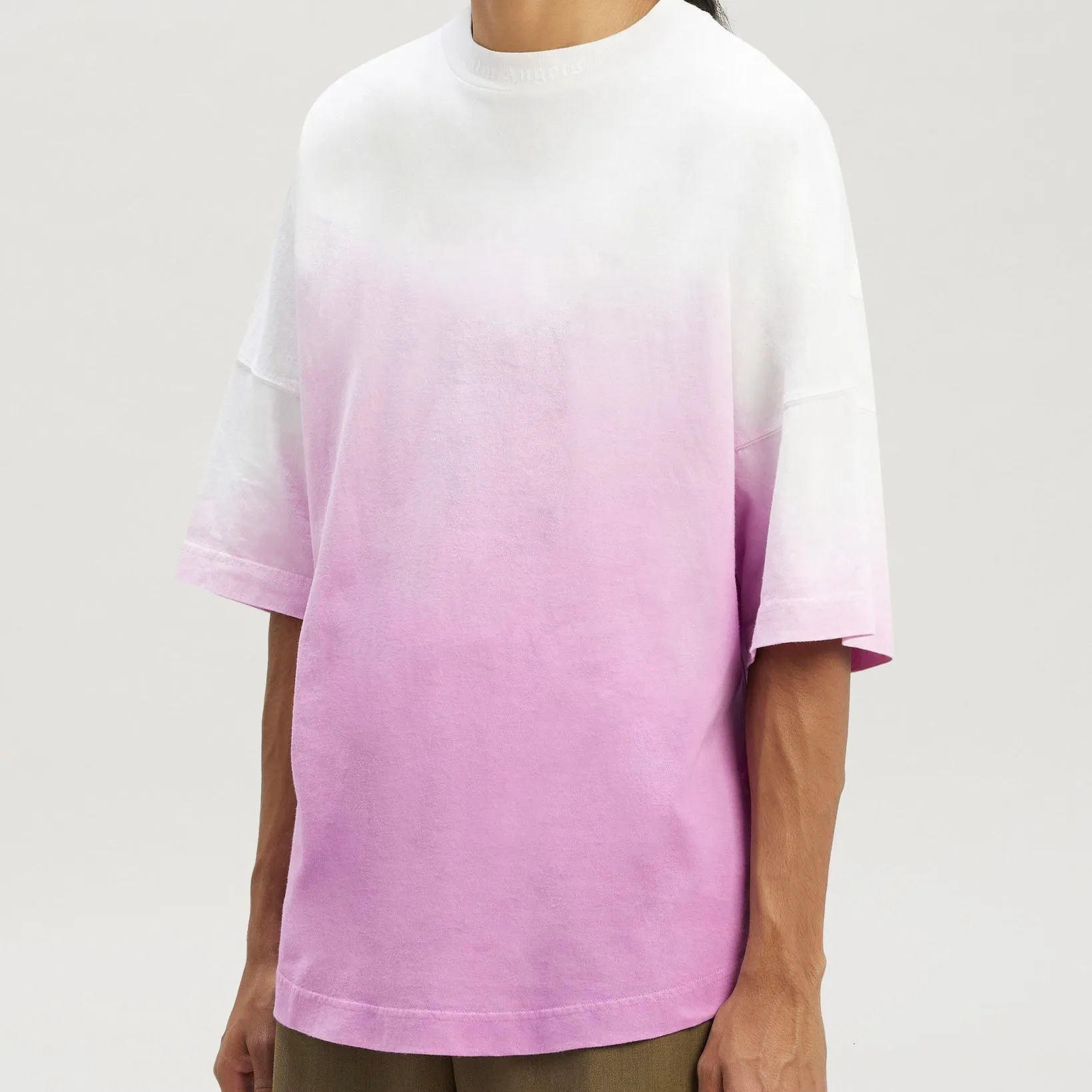 Palm Angels Gradient Classic Mock Neck Logo Tee