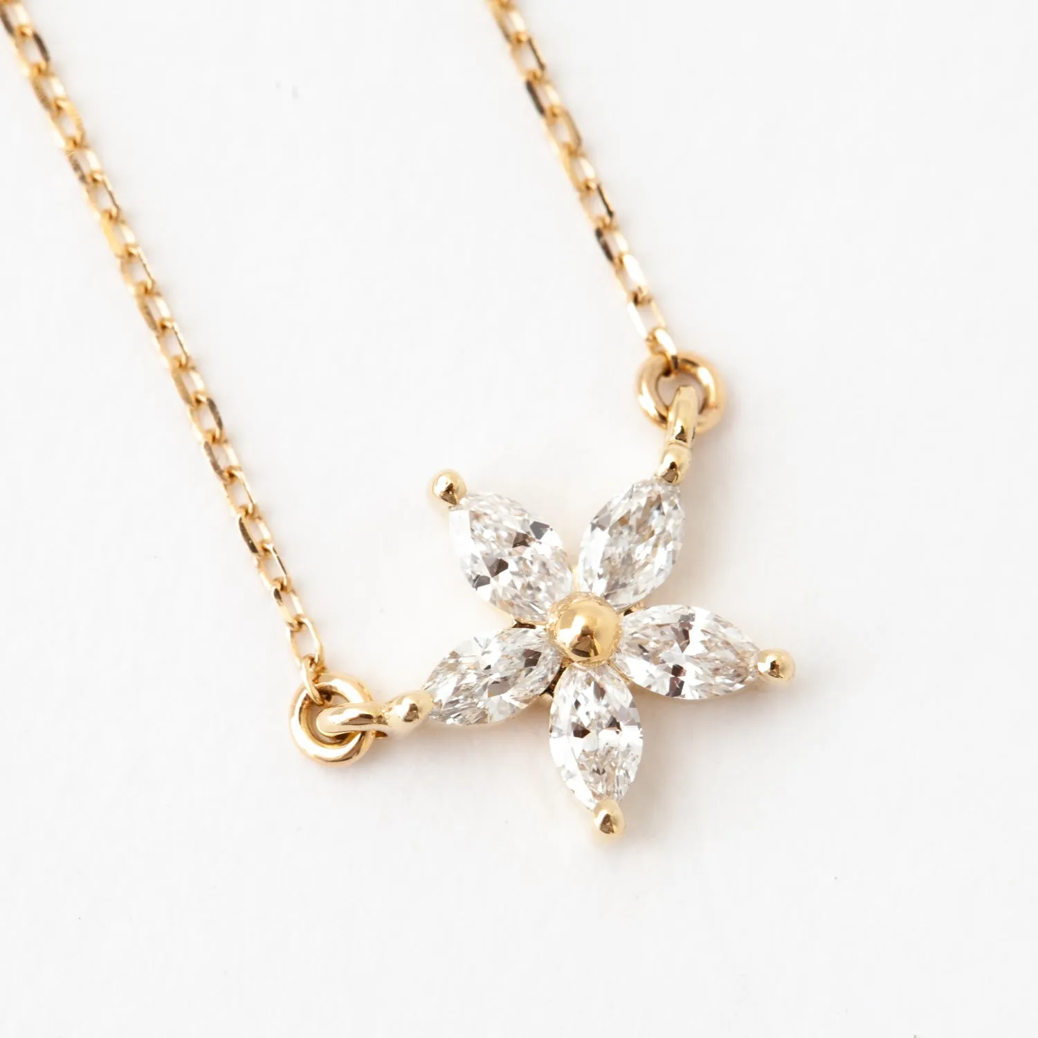 Paris Diamond Flower Necklace