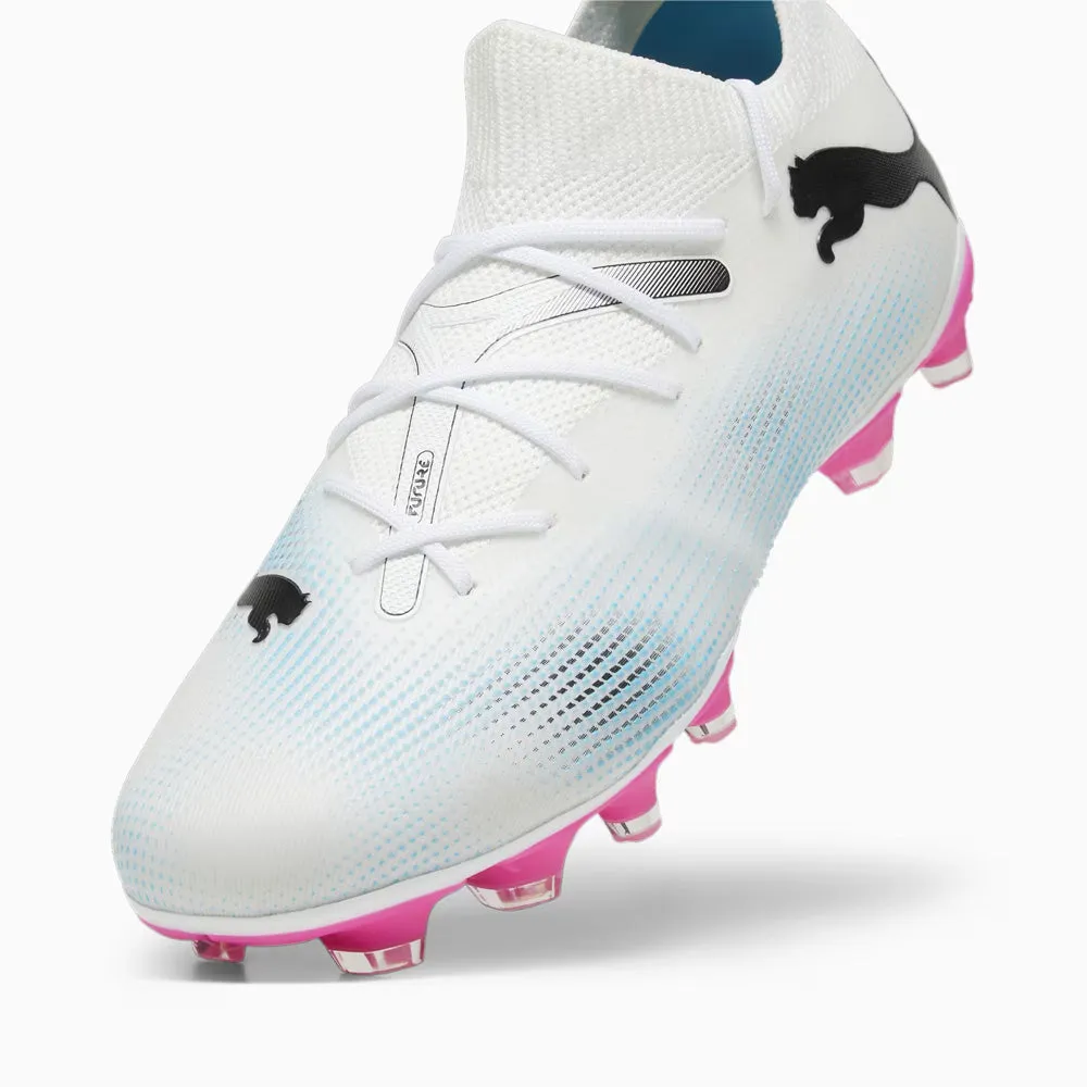 Puma Future 7 Match Womens FG/AG Football Boots (White/Black/Poison Pink)