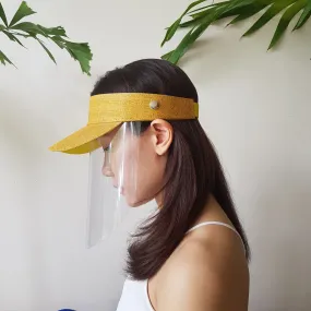 Raffia Visor   Face Shield (Mustard)