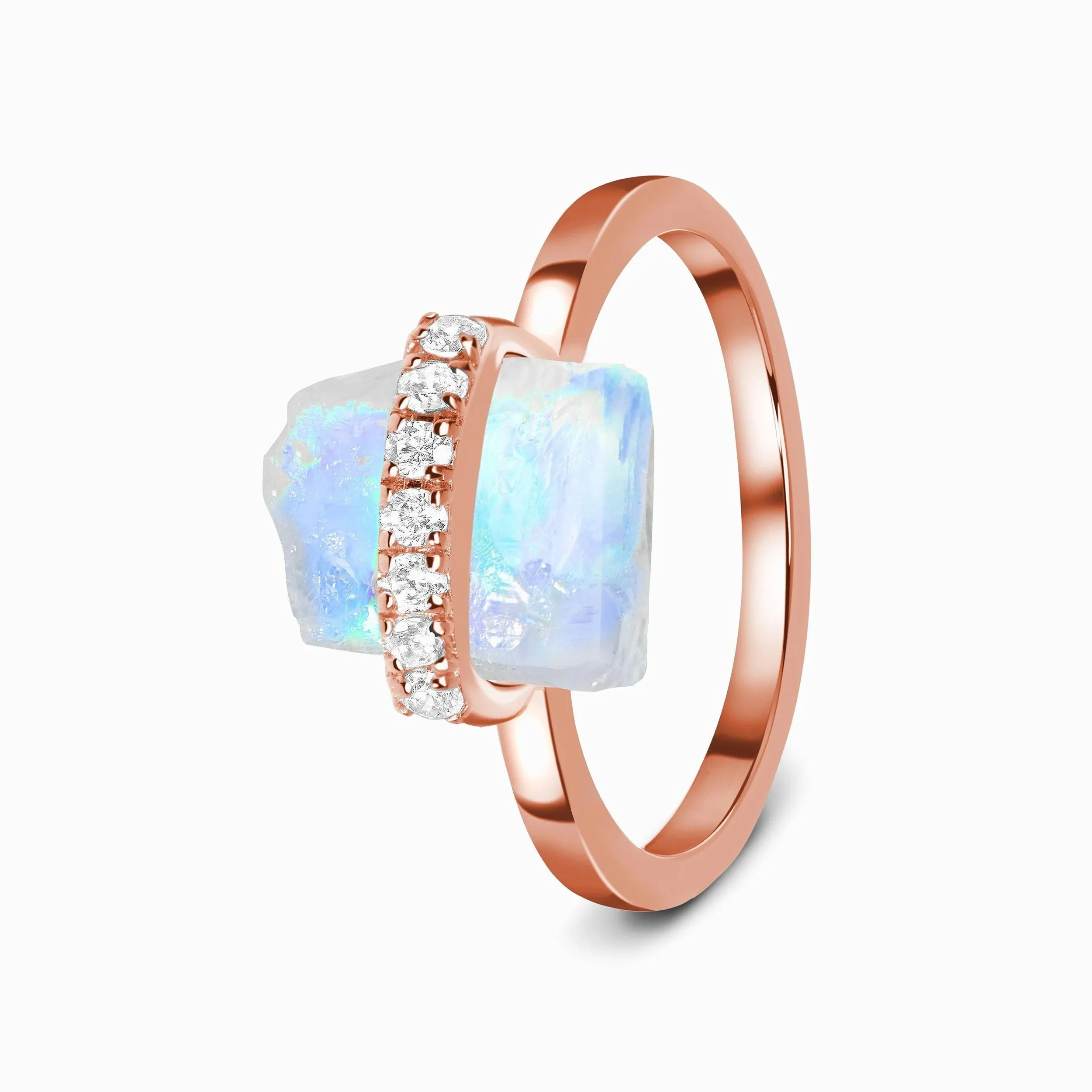 Raw Crystal Ring - Sassy Moonstone