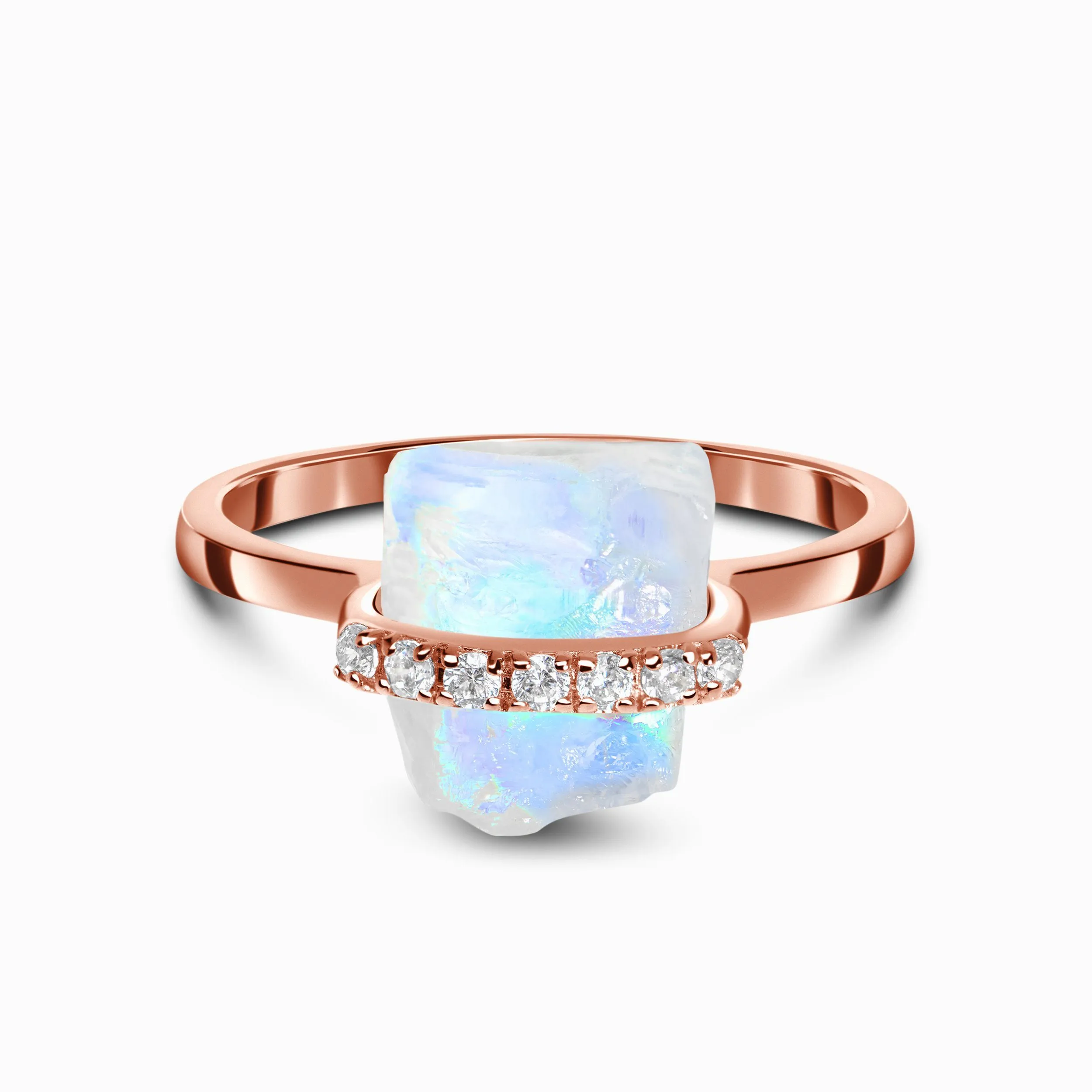 Raw Crystal Ring - Sassy Moonstone