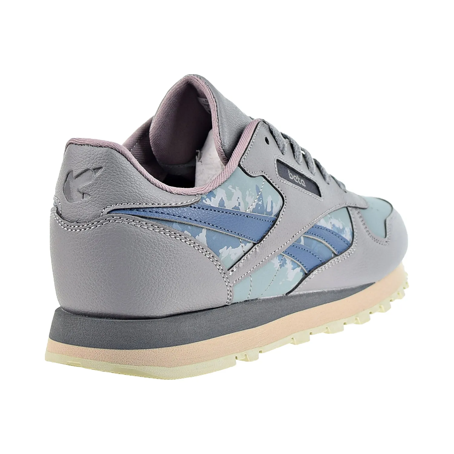 Reebok Jurassic World Classic Leather Big Kids' Shoes Pure Grey 5-Teal Fog