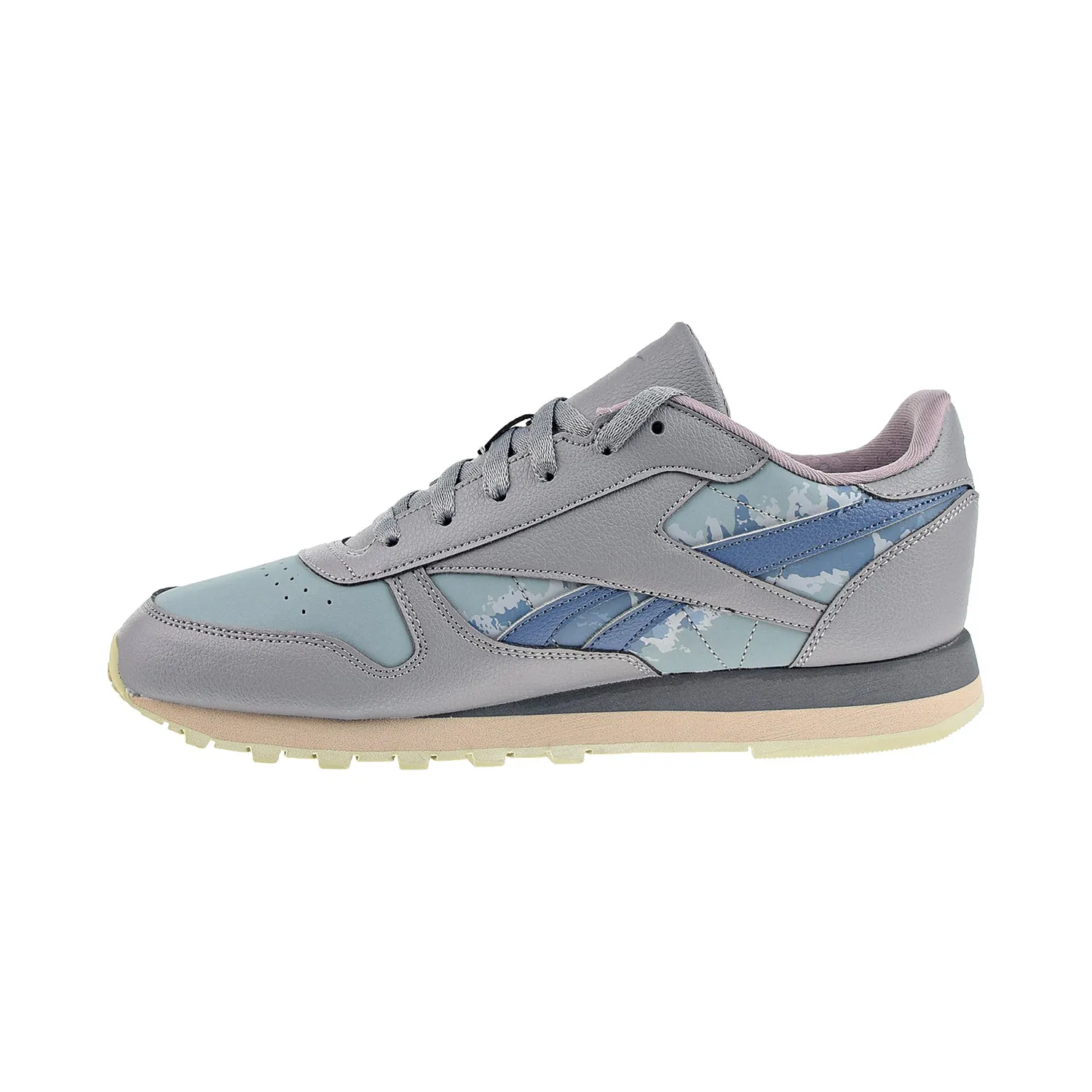 Reebok Jurassic World Classic Leather Big Kids' Shoes Pure Grey 5-Teal Fog