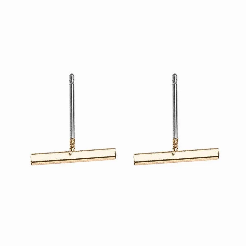 Simple Line Stud Earrings