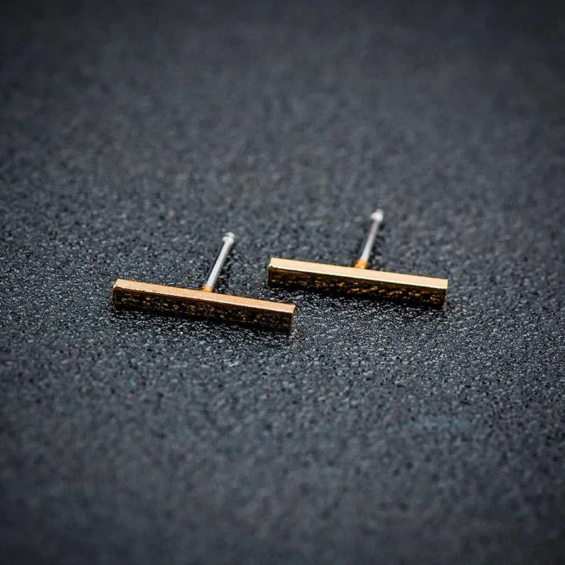 Simple Line Stud Earrings