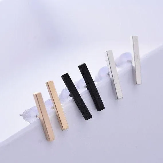 Simple Line Stud Earrings