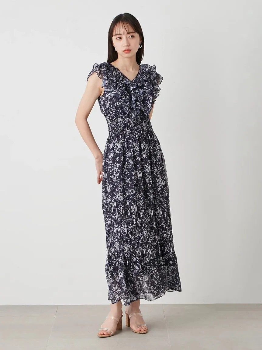 Sustainable Ruffle Smocked Maxi Dress