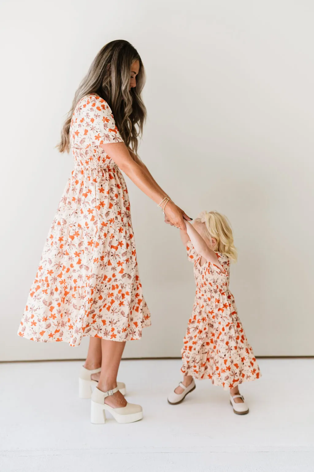 Tayla Dress in Dark Cream - Kids