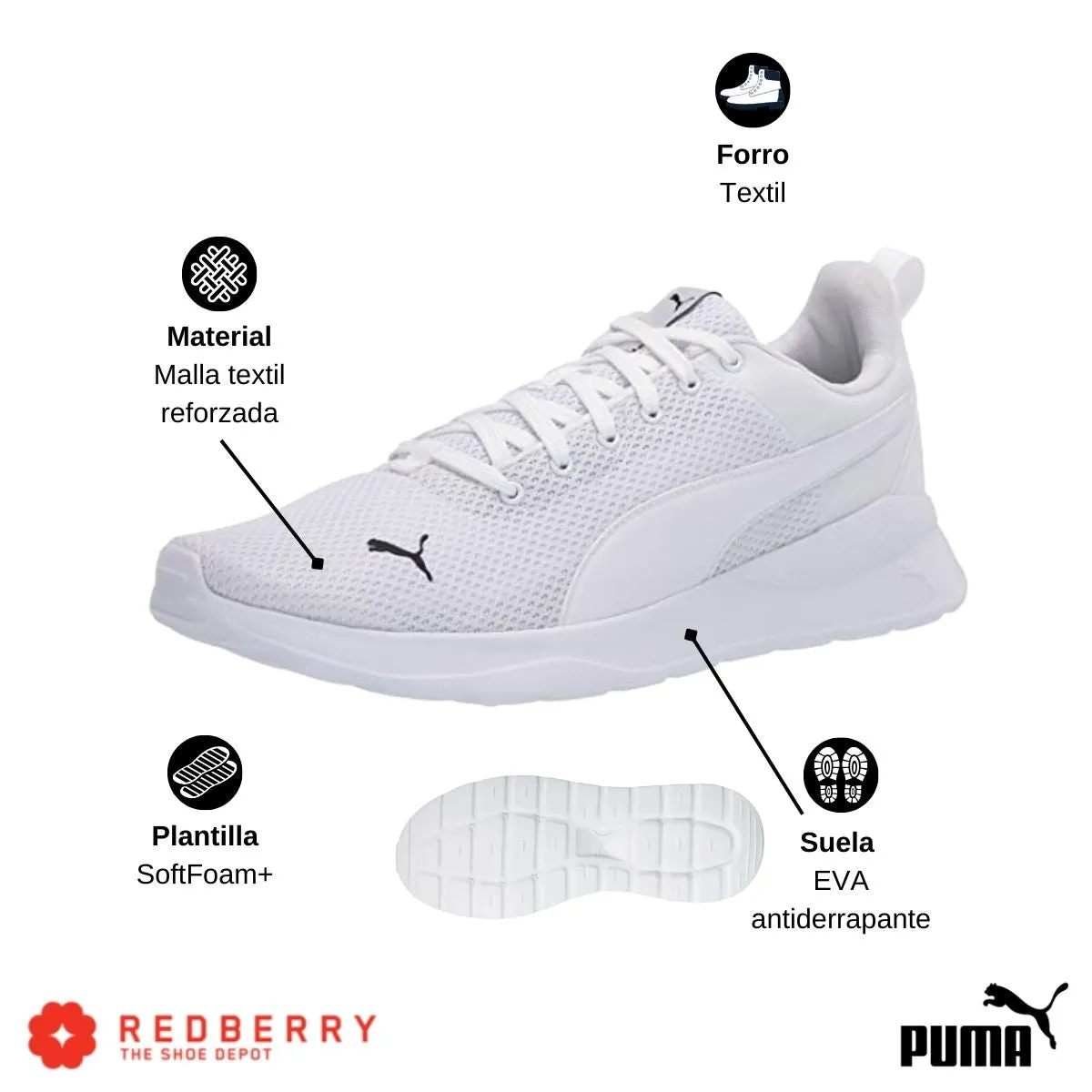 Tenis Puma Hombre Anzarun Lite 37112801 37112802 37112803