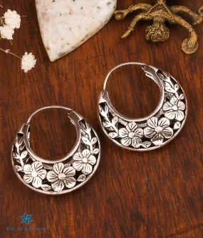 The Floret Silver Hoops