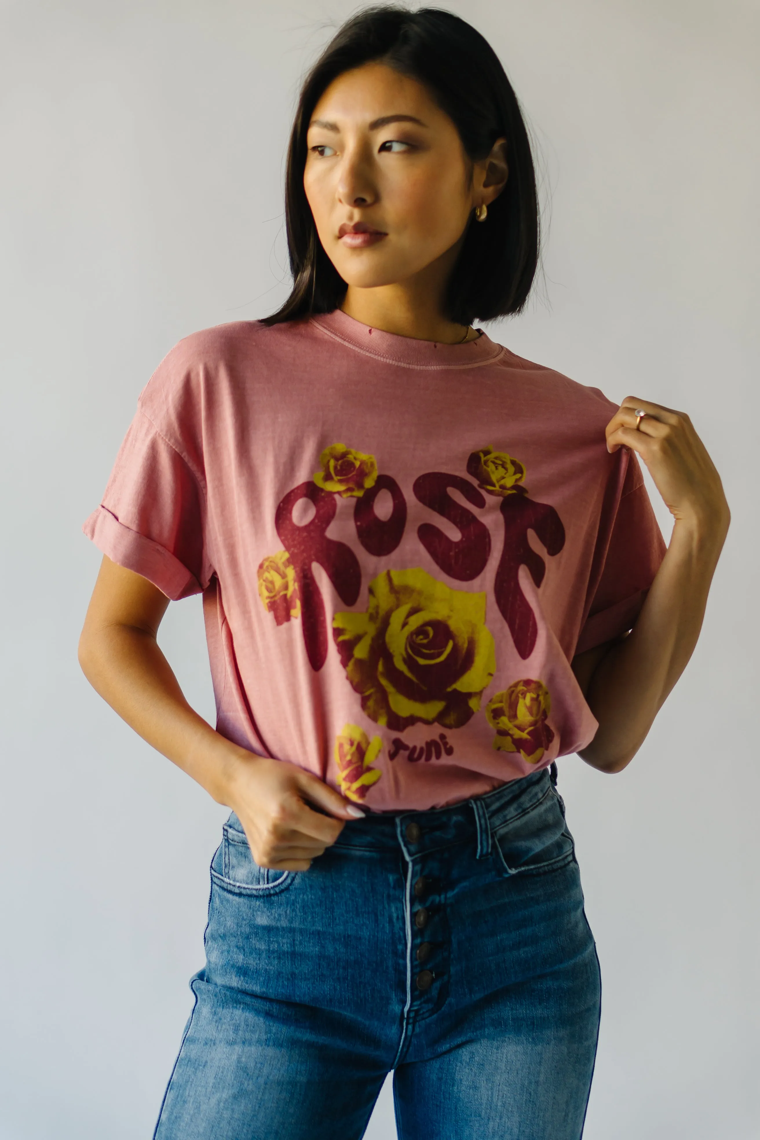 The June Rose Tee in Dusty Pink