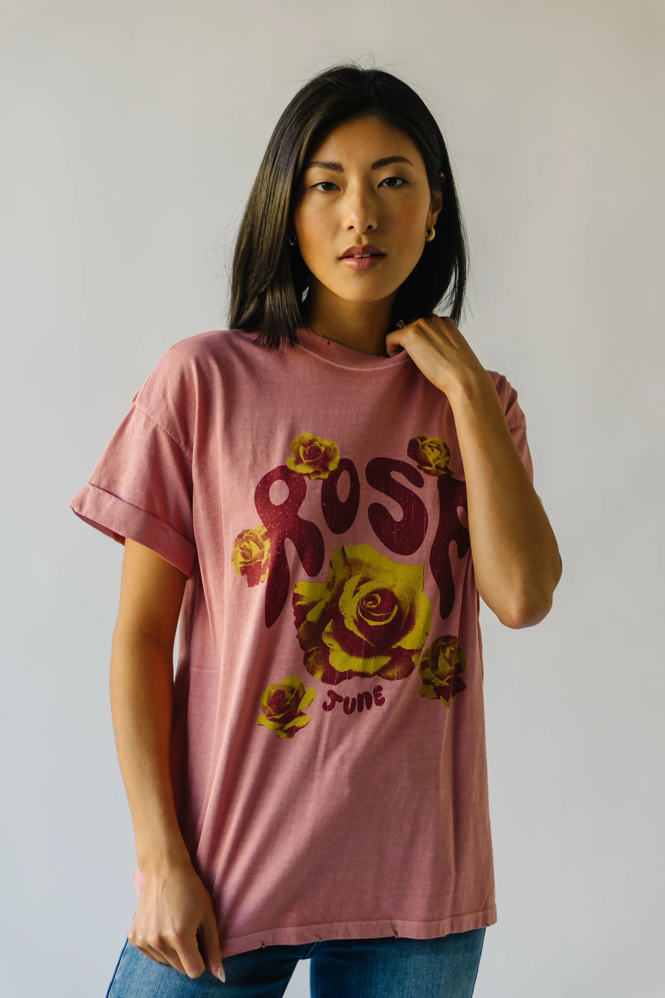 The June Rose Tee in Dusty Pink