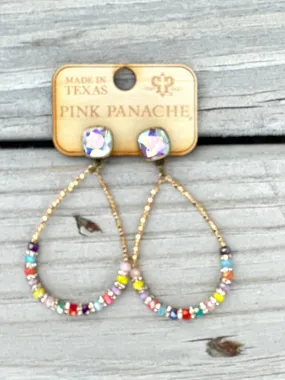 The Pink Panache Multi Gold Sparkle Earring