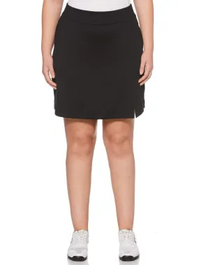 Womens Plus Solid Stretch Skort