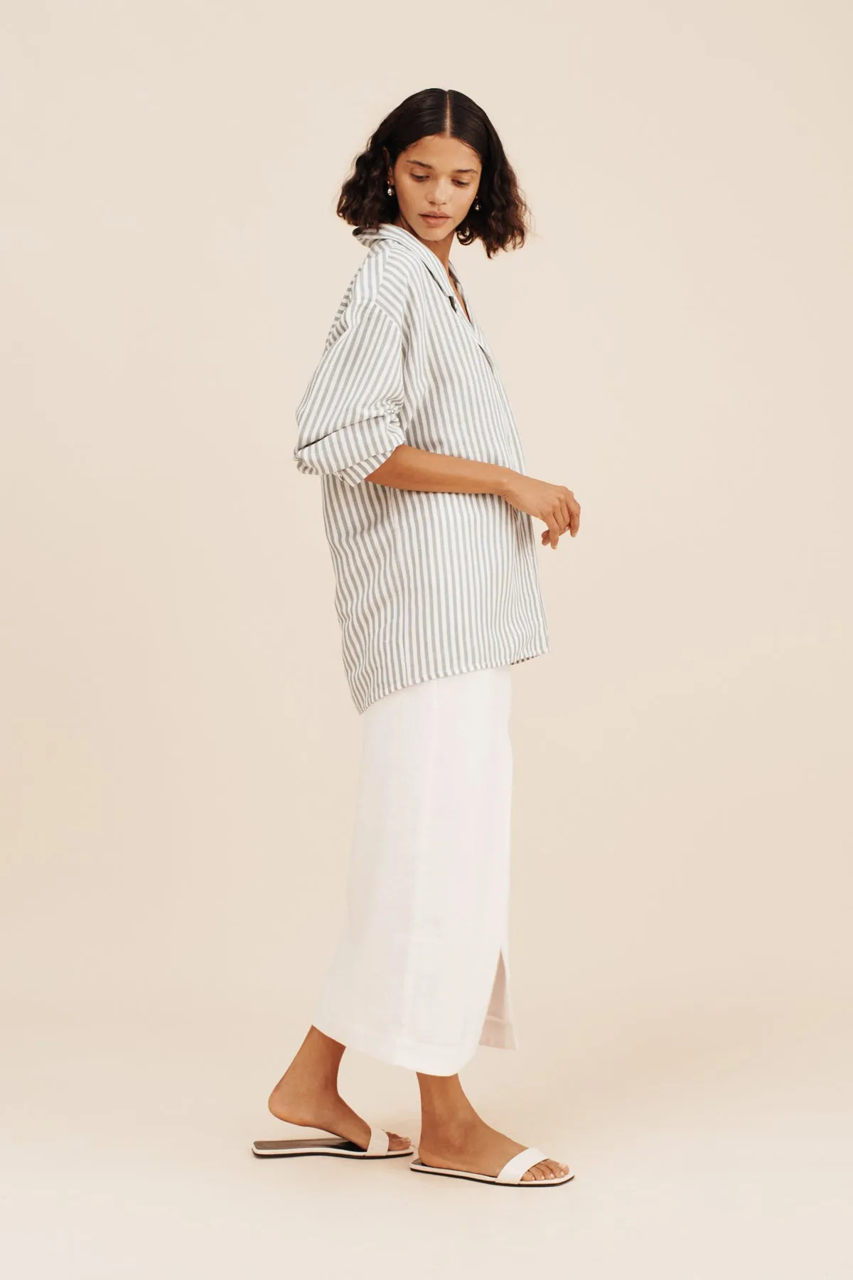 ZADIE SHIRT - SEAGRASS STRIPE